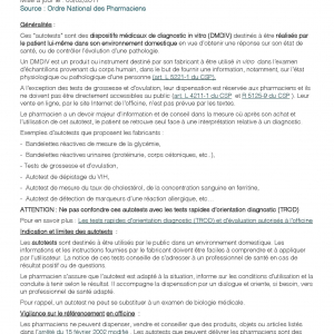 Fiche les autotests - ONP